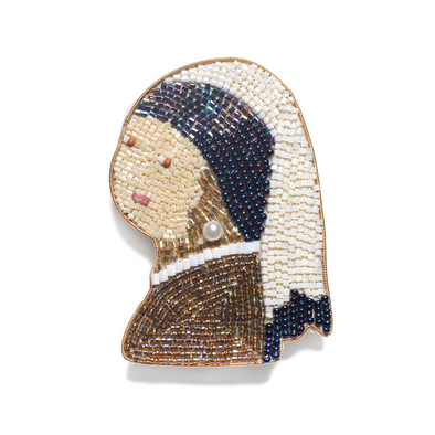 Girl with the pearl earring 真珠の耳飾りの少女 ビーズ刺繍ブローチ by Hellen van Berkel