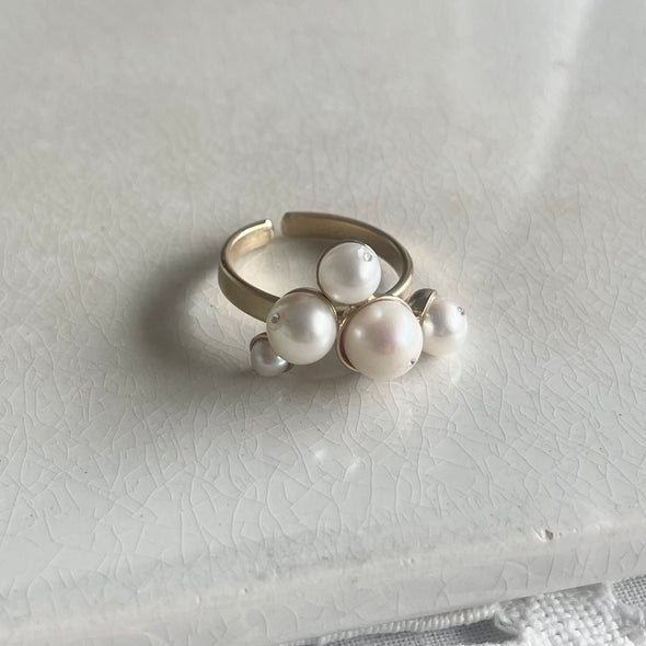 Junco Paris 淡水パールデザインリング