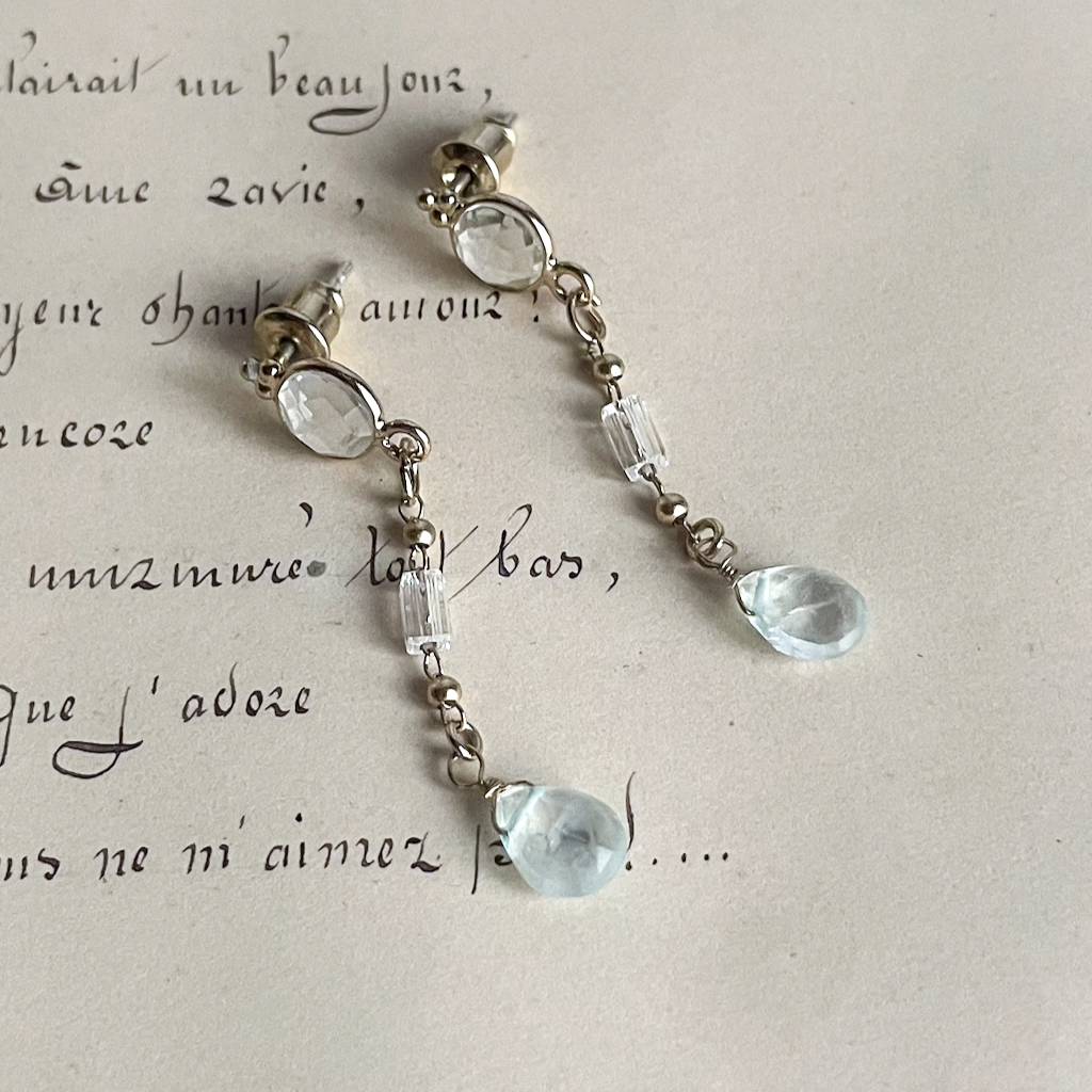 POP UP商品】Junco Paris 揺れる天然石ピアス aqua ジュンコパリ