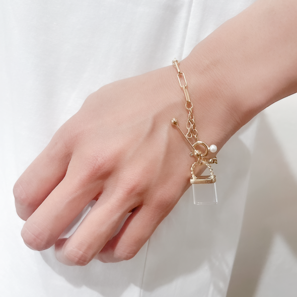 Junco Paris パドロック 鍵モチーフ ブレスレット gold