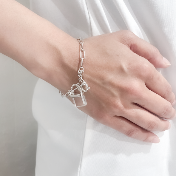 Junco Paris パドロック 鍵モチーフ ブレスレット silver