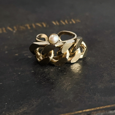 【POP UP商品】Junco Paris チェーンモチーフ オープンリング gold