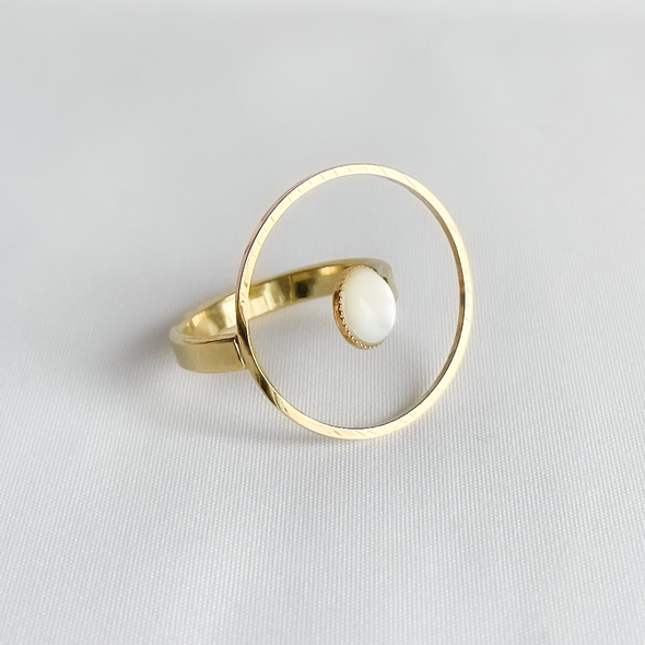 【POP UP追加商品】Junco Paris 天然石幾何学デザインリング 全8カラー