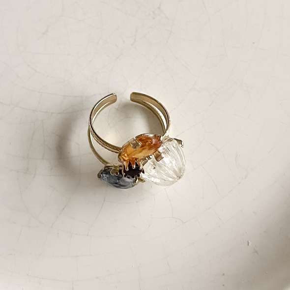 【1点のみ入荷】Junco Paris マルチカラーコンポジション  オープンリング