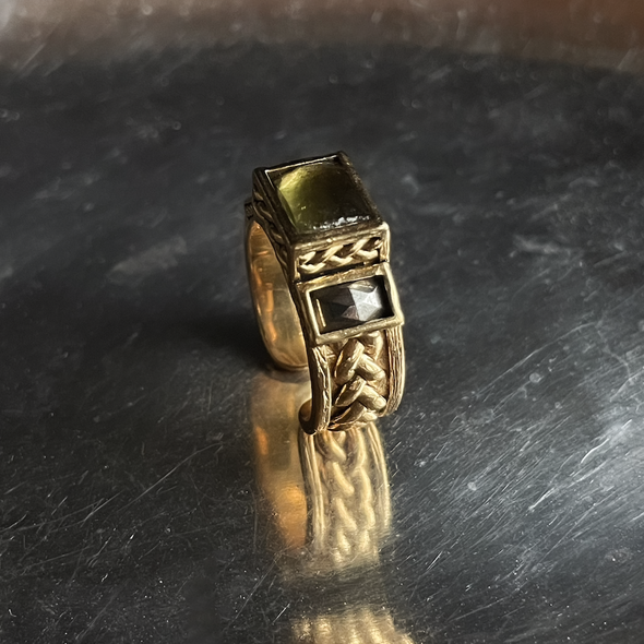 LA2L Rhaenira Tank アジャスタブルリング  green × metal