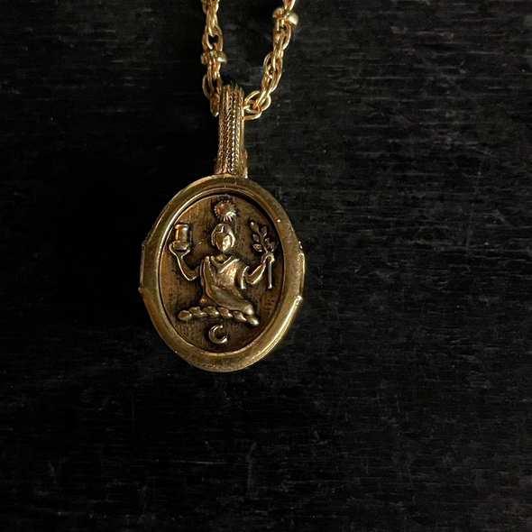 LA2L Camay 天然石のペンダントネックレス  blue/ gray