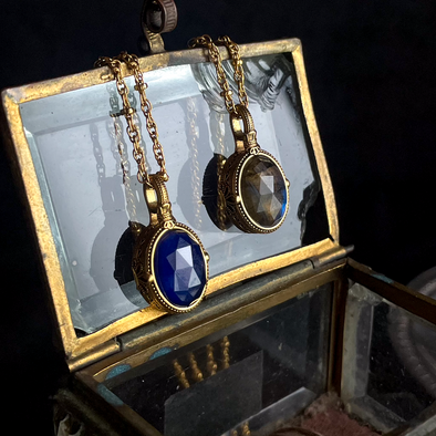 LA2L Camay 天然石のペンダントネックレス  blue/ gray