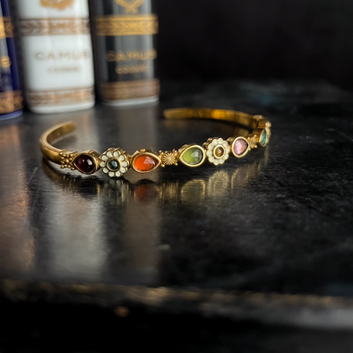 【再入荷】LA2L Joe マルチカラー天然石バングル multi