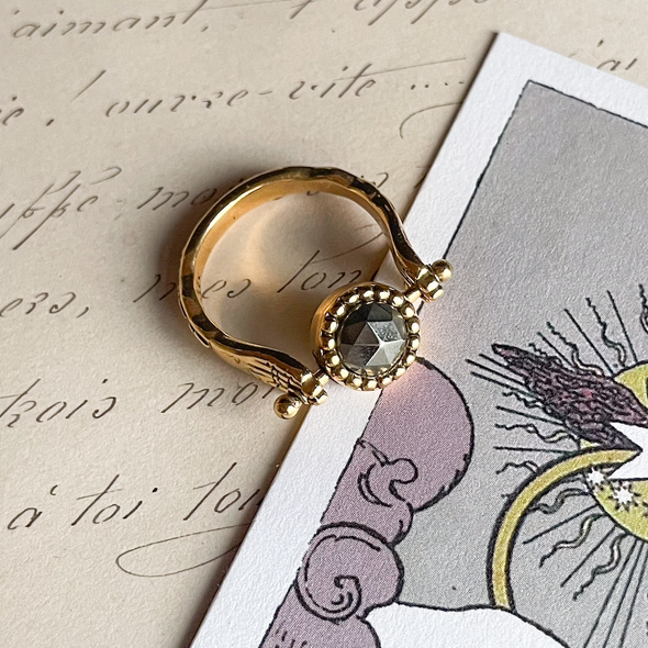 LA2L Sacha Oeil 全能の目 回転リング gray metal