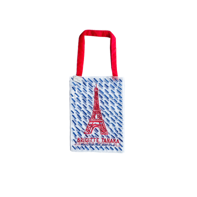 BRIGITTE TANAKA Paris Symbole Tour Eiffel 刺繍入りオーガンジーバッグ