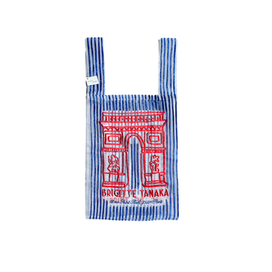 BRIGITTE TANAKA Paris Symbole Arc de Triomphe 刺繍入りオーガンジーバッグ