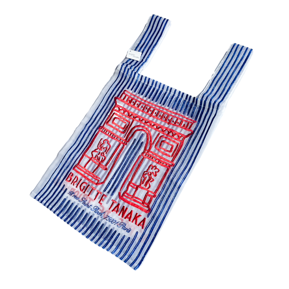 BRIGITTE TANAKA Paris Symbole Arc de Triomphe 刺繍入りオーガンジーバッグ