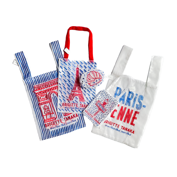 BRIGITTE TANAKA Paris Symbole CROISSANT 刺繍入りオーガンジーポーチ