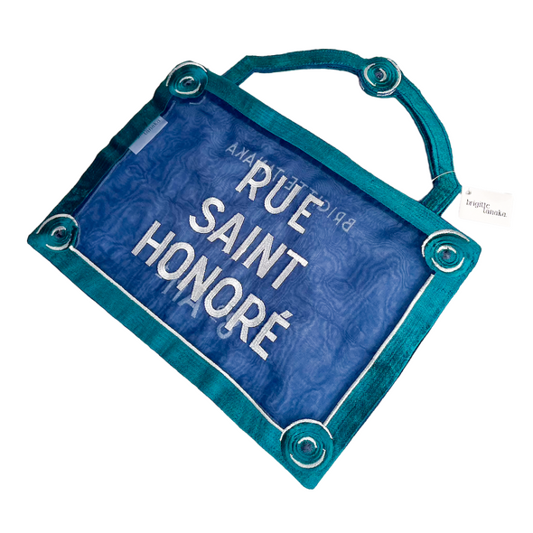 BRIGITTE TANAKA Sac Rue Saint Honoré 刺繍入りオーガンジーバッグ