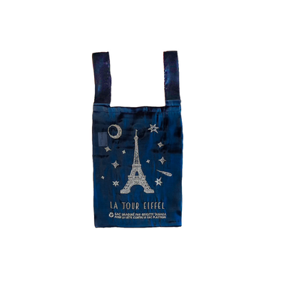 BRIGITTE TANAKA PARIS TOUR EIFFEL BLUE TWINKLE SMALL 刺繍入りオーガンジーバッグ