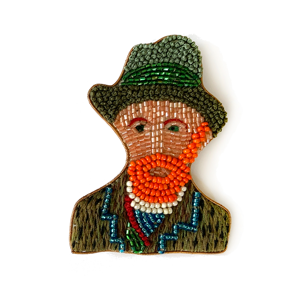 Van Gogh ゴッホ ビーズ刺繍ブローチ by Hellen van Berkel