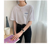 Bonjour 刺繍Tシャツ レディース Black/ One size