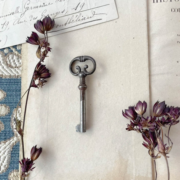 フランス アンティーク 美しい装飾の古い鍵 F
