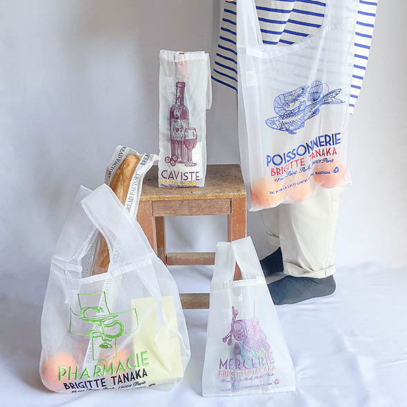 【人気】BRIGITTE TANAKA POISSONNERIE 刺繍入りオーガンジーバッグ