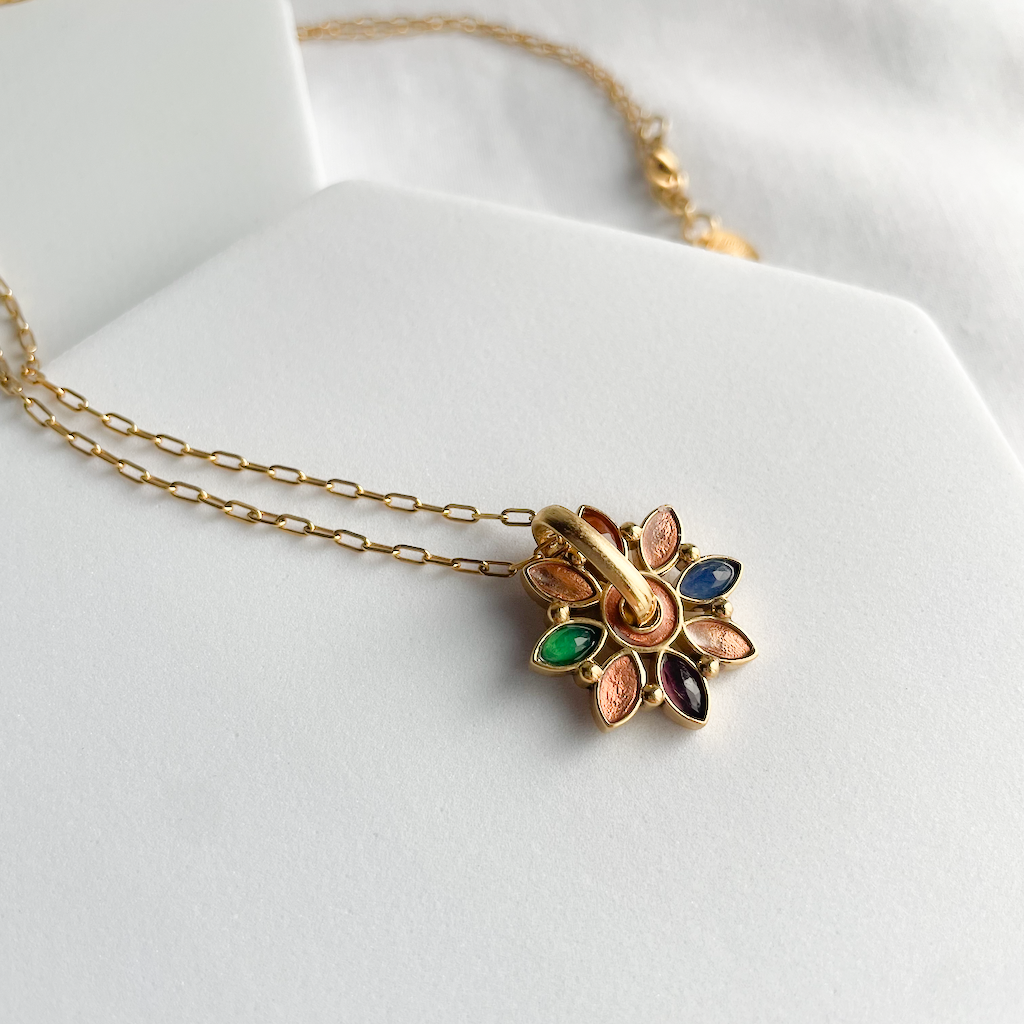 LA2L lorette 回るクレオールピアス rose エラドゥゼル Paris