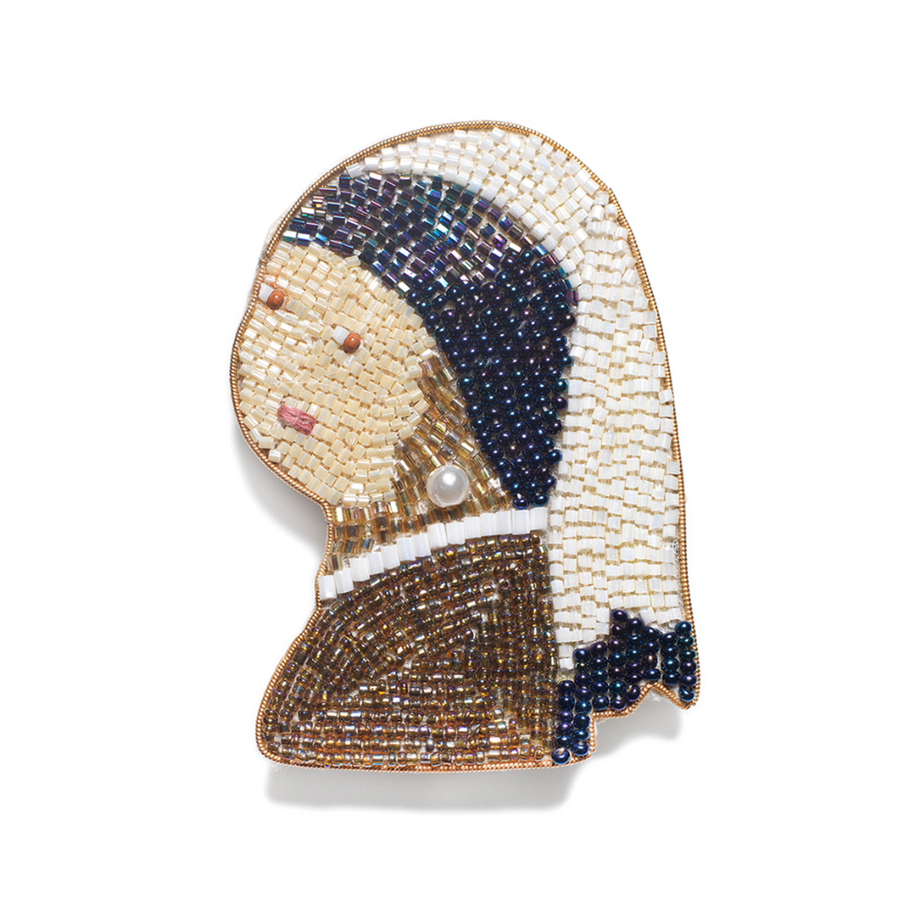 Girl with the pearl earring 真珠の耳飾りの少女 ビーズ刺繍ブローチ